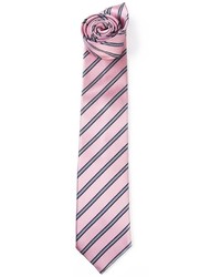 rosa horizontal gestreifte Krawatte von Ermenegildo Zegna