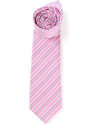 rosa horizontal gestreifte Krawatte von Gucci
