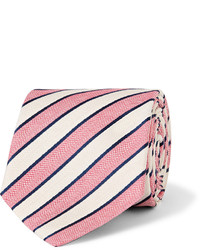 rosa horizontal gestreifte Krawatte von Richard James