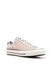 rosa horizontal gestreifte Segeltuch niedrige Sneakers von Converse