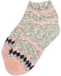 rosa horizontal gestreifte Socken