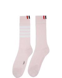 rosa horizontal gestreifte Socken von Thom Browne