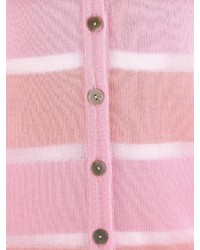 rosa horizontal gestreifte Strickjacke von MONA