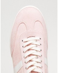 rosa horizontal gestreifte Turnschuhe von Asos