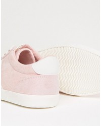 rosa horizontal gestreifte Turnschuhe von Asos