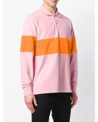 rosa horizontal gestreifter Polo Pullover von Converse