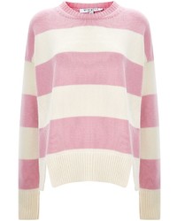 rosa horizontal gestreifter Pullover