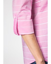 rosa horizontal gestreiftes Businesshemd von Eterna