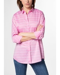rosa horizontal gestreiftes Businesshemd von Eterna