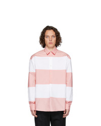 rosa horizontal gestreiftes Langarmhemd von JW Anderson