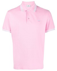 rosa horizontal gestreiftes Polohemd von Etro