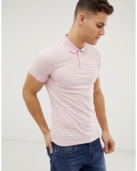 rosa horizontal gestreiftes Polohemd von French Connection