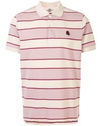 rosa horizontal gestreiftes Polohemd von Kent & Curwen