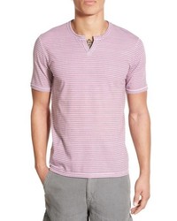 rosa horizontal gestreiftes T-shirt