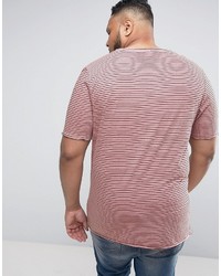 rosa horizontal gestreiftes T-shirt von Asos