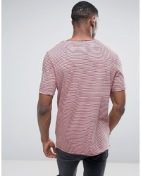 rosa horizontal gestreiftes T-shirt von Asos