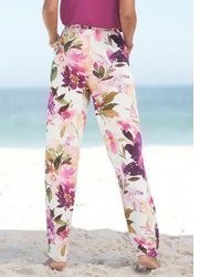 rosa Hose mit Blumenmuster von BEACHTIME