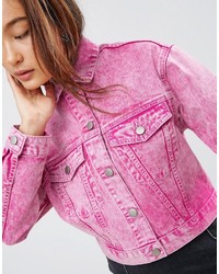 rosa Jeansjacke von Asos