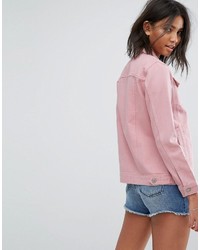 rosa Jeansjacke von Miss Selfridge