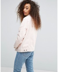 rosa Jeansjacke von Weekday