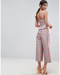 rosa Jumpsuit mit Blumenmuster von Asos