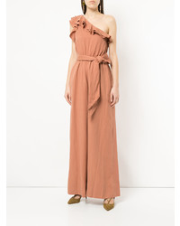 rosa Jumpsuit mit Rüschen von Ulla Johnson