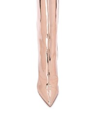 rosa kniehohe Stiefel aus Leder von Alexandre Vauthier