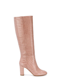 rosa kniehohe Stiefel aus Leder von Aquazzura