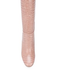 rosa kniehohe Stiefel aus Leder von Aquazzura
