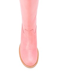 rosa kniehohe Stiefel aus Leder von A.F.Vandevorst