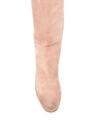 rosa kniehohe Stiefel aus Wildleder von Marsèll