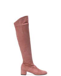 rosa kniehohe Stiefel aus Wildleder von L'Autre Chose