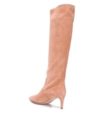 rosa kniehohe Stiefel aus Wildleder von RED Valentino