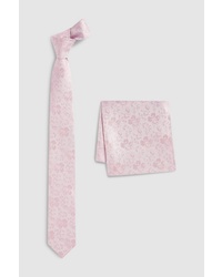 rosa Krawatte mit Blumenmuster von next