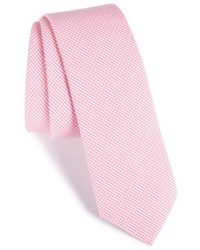 rosa Krawatte mit Karomuster