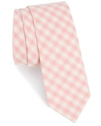 rosa Krawatte mit Schottenmuster