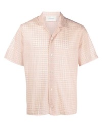 rosa Kurzarmhemd mit geometrischem Muster von MOUTY
