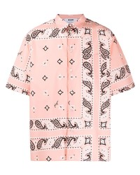 rosa Kurzarmhemd mit Paisley-Muster von MSGM