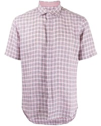 rosa Kurzarmhemd mit Vichy-Muster von D'urban