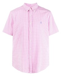 rosa Kurzarmhemd mit Vichy-Muster von Polo Ralph Lauren