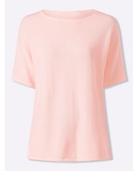 rosa Kurzarmpullover von Heine