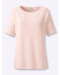 rosa Kurzarmpullover von Heine