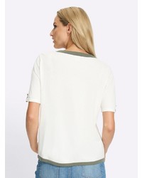 rosa Kurzarmpullover von Heine
