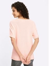 rosa Kurzarmpullover von Heine