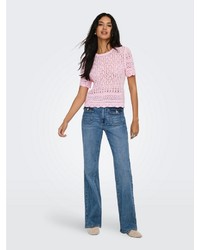 rosa Kurzarmpullover von Only