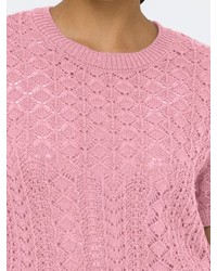 rosa Kurzarmpullover von Only