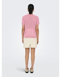 rosa Kurzarmpullover von Only