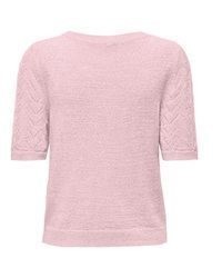rosa Kurzarmpullover von Only