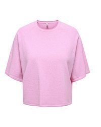 rosa Kurzarmpullover von Only