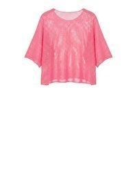 rosa Kurzarmpullover von OriginalYou